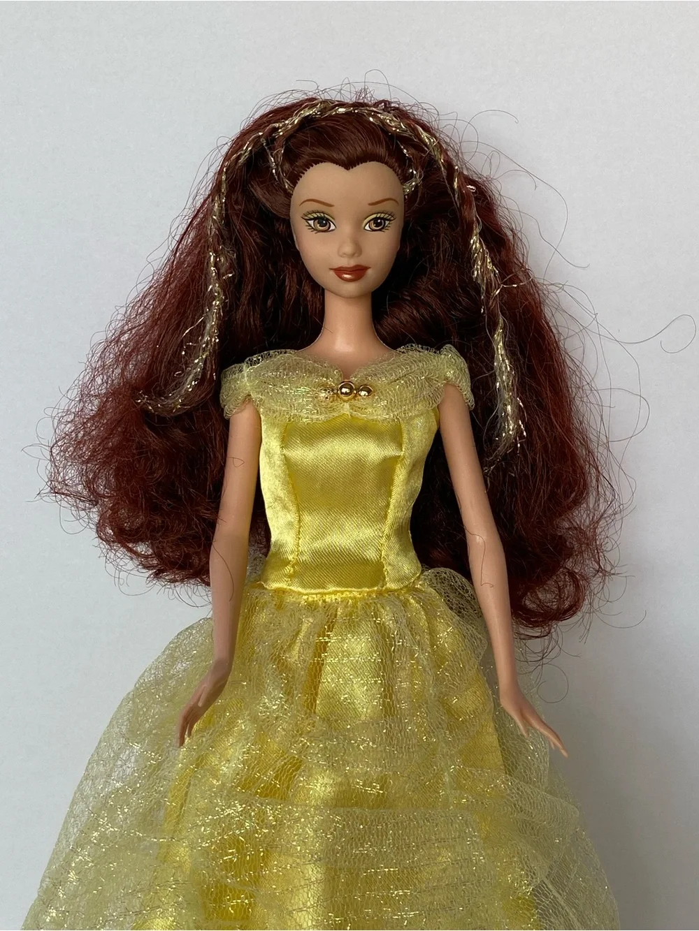 Vintage 2004 Barbie Disney Sparkle Princess Belle Mattel #G7935 - Redressed